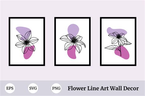 Wall Decoration Clematis Flower Set Svg Graphic By Nurdesign99