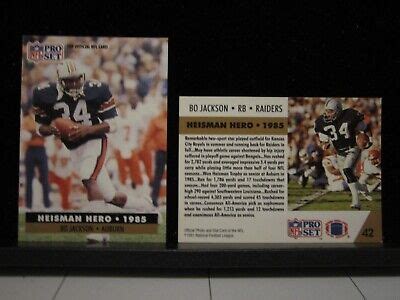 Bo Jackson Pro Set Heisman Hero Ebay