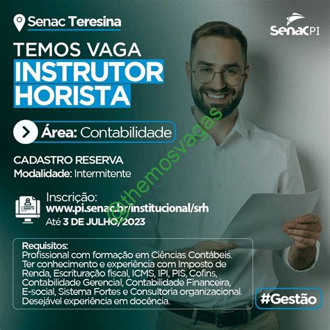 Instrutor De Contabilidade Teresina PI 01 Vaga S Themos Vagas