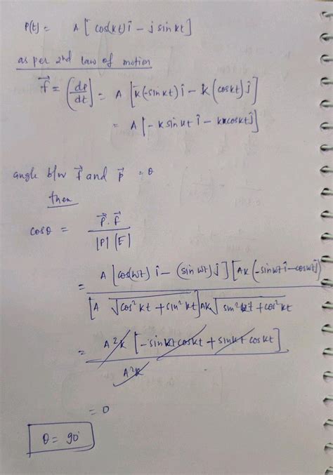 A Particle Moves In The X Y Plane Under The Influence Of A Force Such