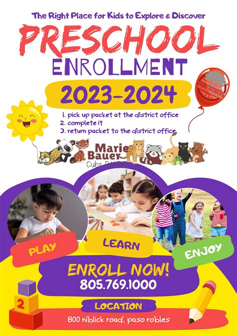 Preschool Enrollment is OPEN | Paso Robles Joint Unified School District