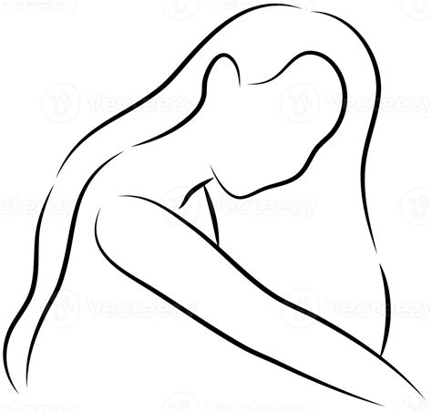 Woman Outline Hand Drawn 20695876 Png