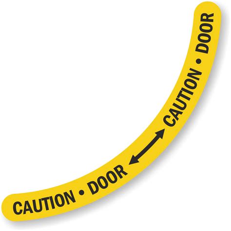 Door Swing Floor Signs - MySafetySign.com
