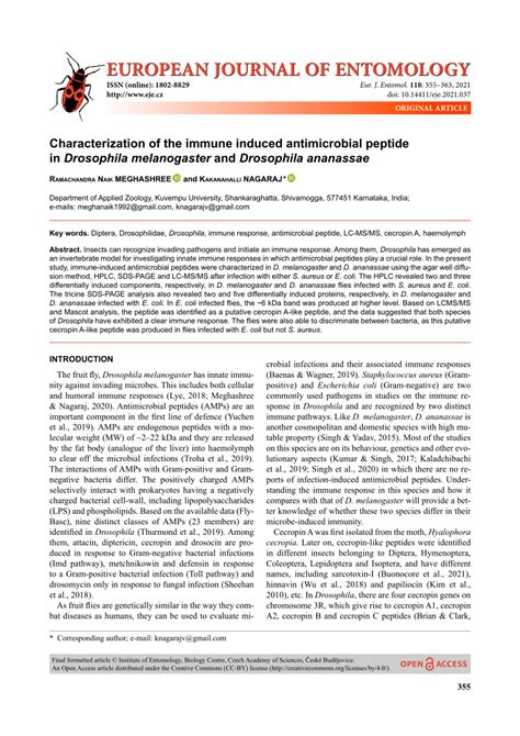 Pdf Characterization Of The Immune Induced Antimicrobial Peptide In