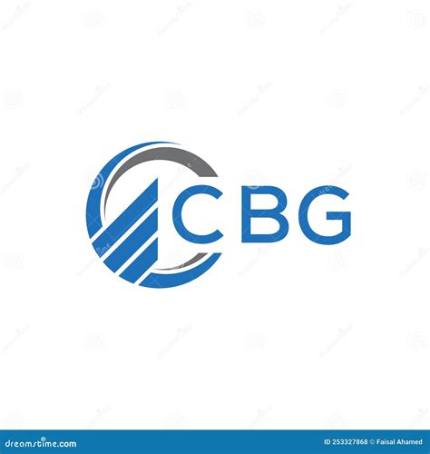 Dise O Del Logotipo De Contabilidad Plana De Cbg Sobre Fondo Blanco