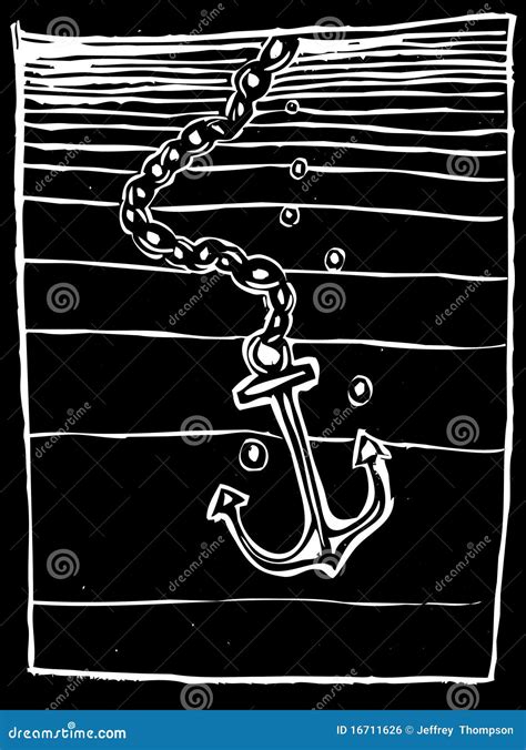 Dropping Anchor stock vector. Illustration of chain, ship - 16711626