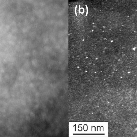 Typical A Bright Field And B Dark Field Tem Micrographs Of Ti