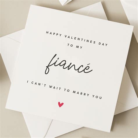 Fiancé Valentines Day Card Engaged Valentines Day Card Valentines Day T Fiancé Valentines