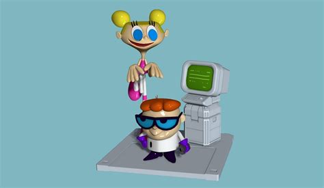 Stl File Dexter And Dee Dee Dexters Laboratory Cartoon Network Fan