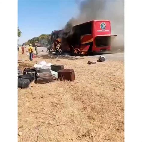 YAFM On Twitter Inter Africa Bus Caught Fire Near Kwekwe Today