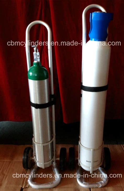 Factory Direct Aluminum Oxygen Bottle Carts Gas Cylinder Trolleys