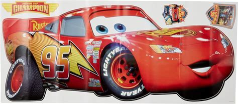 Roommates Disney Pixar Cars Lightening Mcqueen Peel And Stick