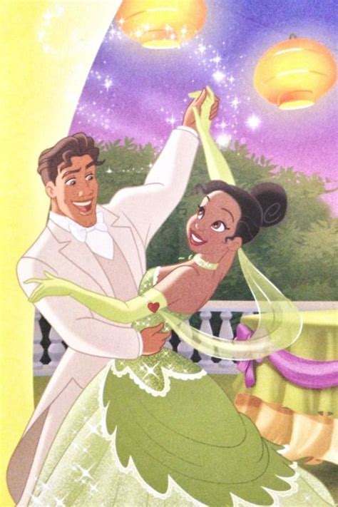 Tiana And Prince Naveen Sharing A Romantic Dance With The Floating