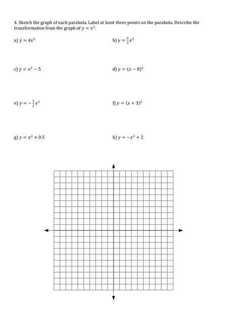 20 Quadratic Transformations Worksheet Worksheets Decoomo