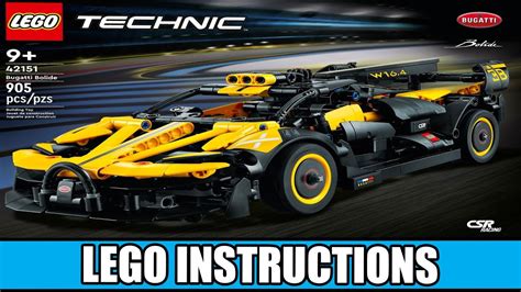 LEGO Instructions Technic 42151 Bugatti Bolide YouTube