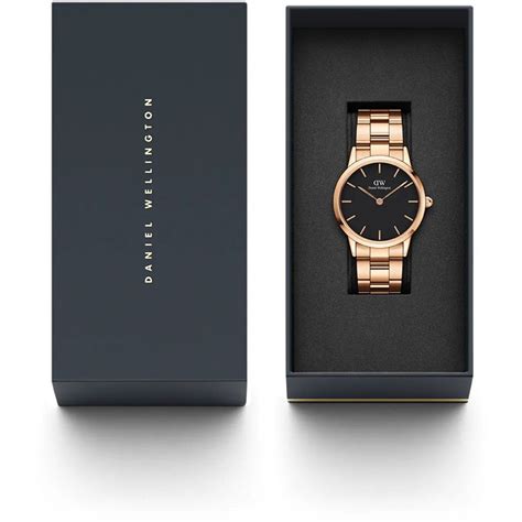 Daniel Wellington Iconic Link 36 Rose Gold Black Dw00100210