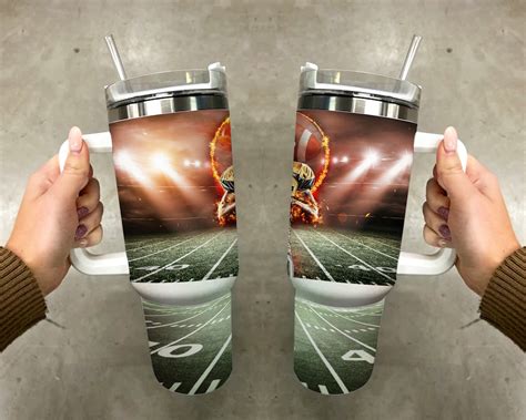 Football 40oz Tumbler Wrap Football 40 Oz Sublimation Design Etsy