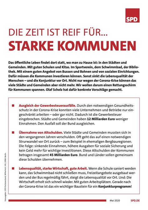 Das Aktuelle Flugblatt Unsere Ideen F R Starke Kommunen Spd Braunschweig