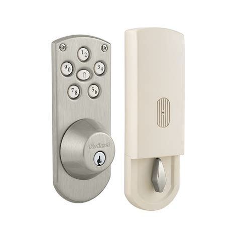 Kwikset Powerbolt Satin Nickel Single Cylinder Electronic Deadbolt Lighted Keypad At