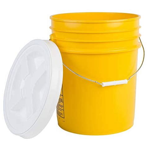 Premium 5 Gallon Bucket With Gamma Seal Lid HDPE Yellow Walmart