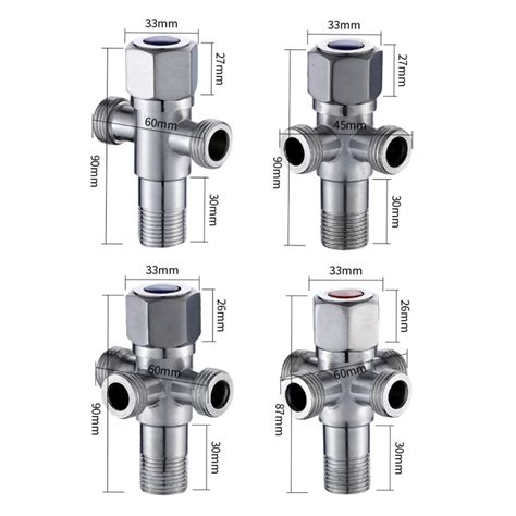 Outlet Angle Valve Stainless Steel Sus Cold And Hot Water Triangle Valve Way Way Way