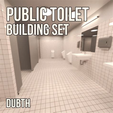 Public Toilet Construction Set 3d Models Dubth