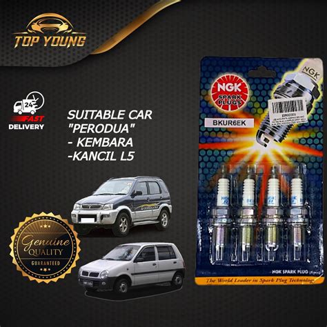 PERODUA KEMBARA KANCIL L5 ORIGINAL NGK SPARK PLUG BKUR6EK Shopee