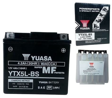 AKUMULATOR YUASA YTX5L BS 12V 4Ah 80A Super Akumulatory Kraków