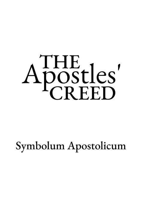 Latin The Apostles Creedpdf