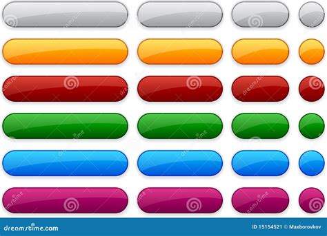 Web Blank Glossy Buttons Stock Vector Illustration Of Buttons 15154521