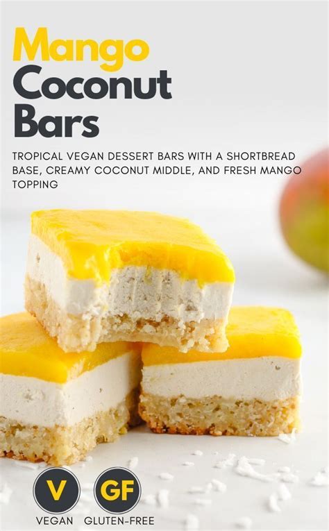 Coconut mango bars – Artofit