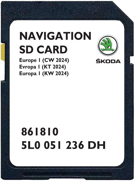 Skoda Amundsen MIB2 SD Karte Europa 32GB Teilenummer 5L0051236DH