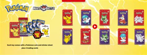 Mcdonald S Pokemon Match Battle Cards Tcg Happy Meal Toys Complete