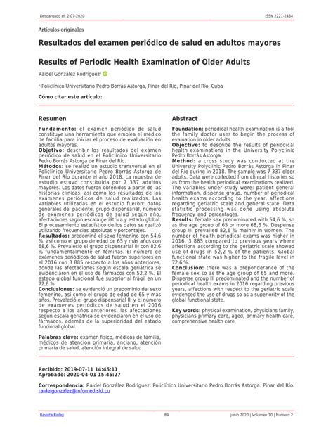 PDF Resultados del examen periódico de salud en adultos mayores