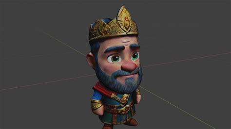 3d Model Medieval King Vr Ar Low Poly Cgtrader