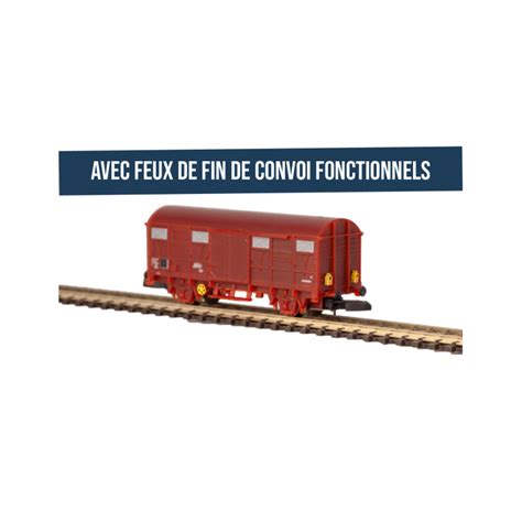 WAGON G4 COUVERT VOLETS ALU SNCF EP IV AVEC FEUX DE FIN DE CONVOI F