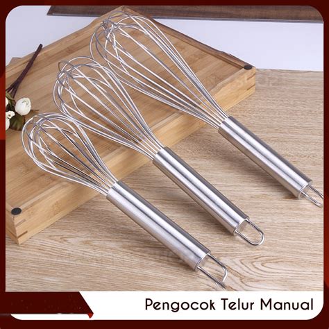 Jual ALAT KOCOKAN TELUR STAINLESS MANUAL KOCOKAN PENGADUK ADONAN KUE