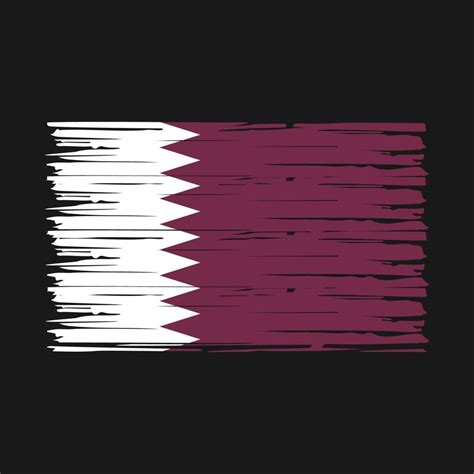 Vetor De Pincel De Bandeira Do Qatar Vetor No Vecteezy