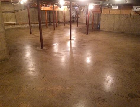 Polished Concrete Basement Floor Ridgefield Elite Concrete Systems