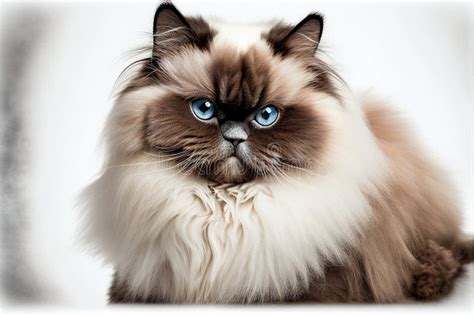 Gorgeous Himalayan Cat with Beautiful Blue Eyes Stock Illustration ...