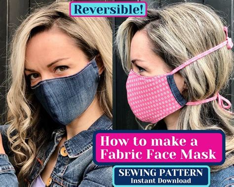 Face Mask PATTERN PDF Fabric Mask Pattern PDF Download Face - Etsy ...