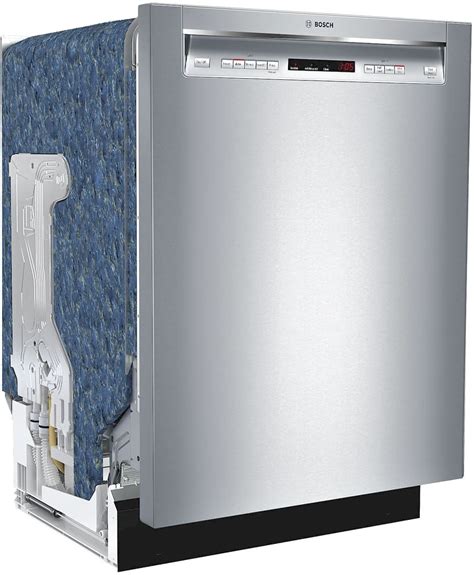 Bosch 300 Series 24 Recessed Handle Dishwasher With Stainless Steel