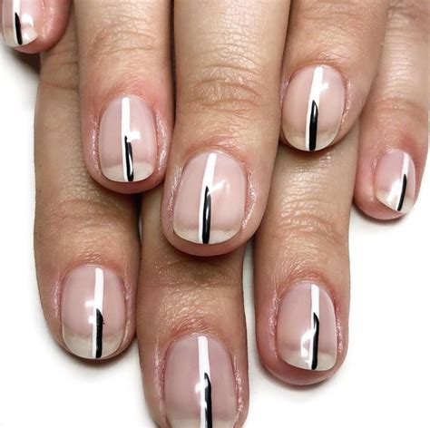 Clear Nail Designs Simple Nail Designs Two Tone Nails Diy Manicure