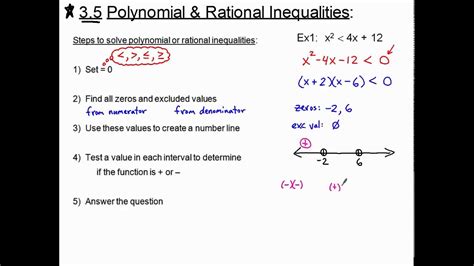 Solving Polynomial Inequalities Youtube