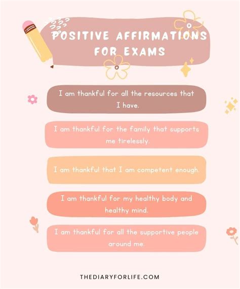 50 Powerful Positive Affirmations For Exams ThediaryforLife