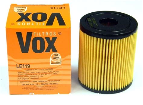 FILTRO DE OLEO VOX LE119 PEL119 FIAT CRONOS DOBLO ARGO BRAVO GRAND