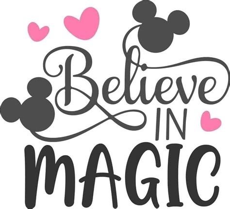 Believe In Magic Disney Crafts Minnie Mouse Stencils Cricut Home Decor Decals Disney