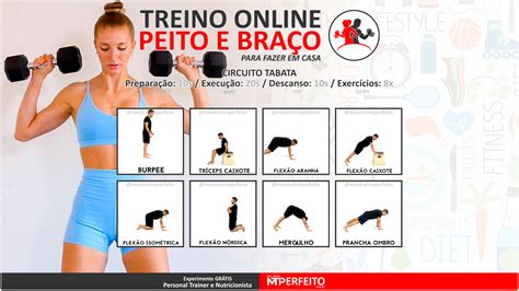 Treino para Peito e Braço Online Fazer em Casa 11 Meu Treino Perfeito