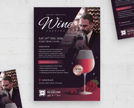 Wine Tasting Flyer Template Ai Eps Brandpacks