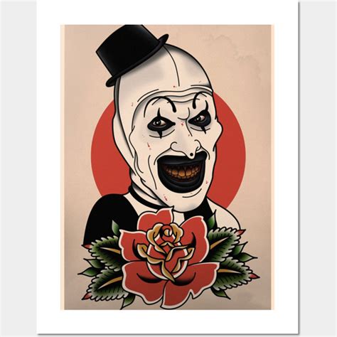 Art The Clown Wall And Art Print in 2024 | Horror movie tattoos, Clown ...